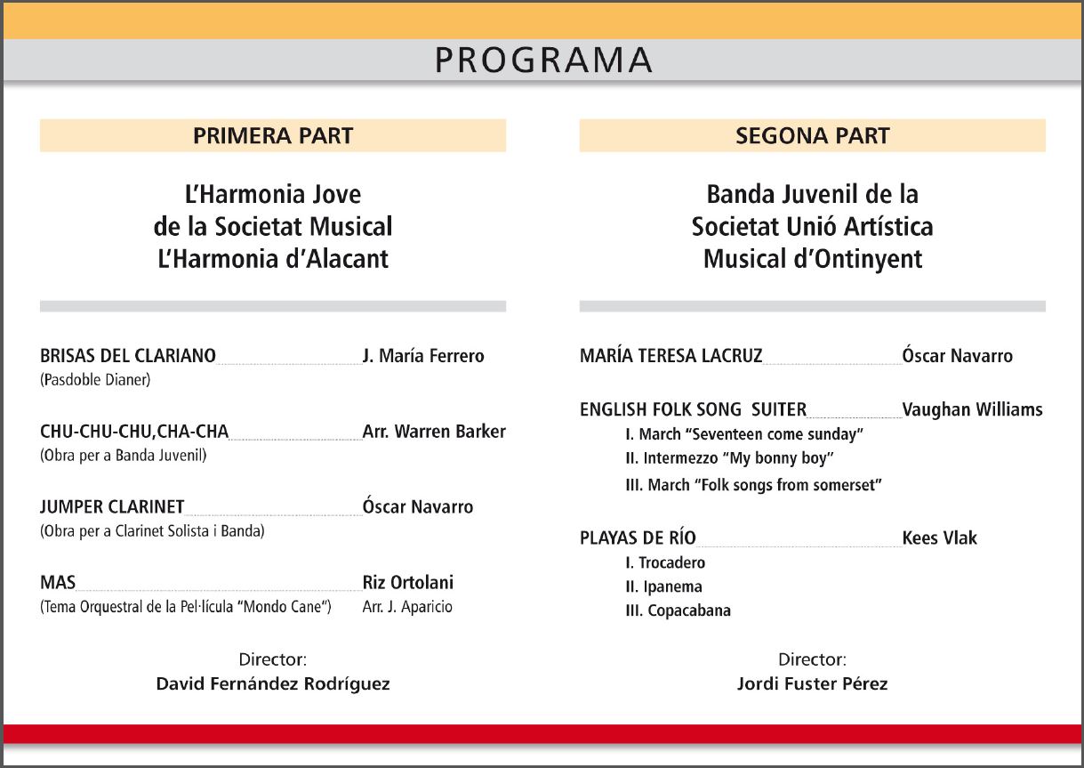 Programa del concert